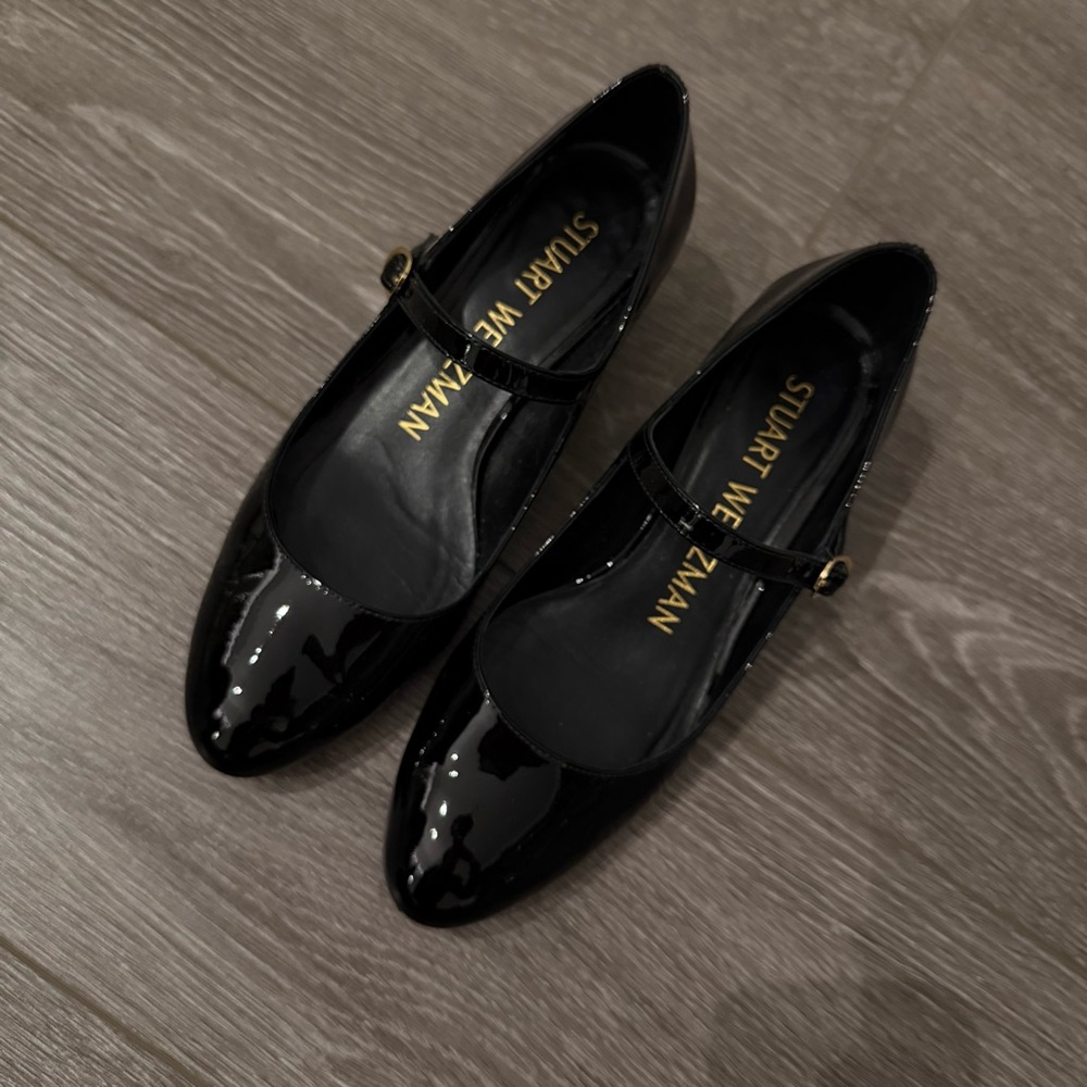Stuart Weitzman Vivienne 35mm patent leather mary jane pumps